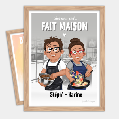 Affiche Couple en cuisine