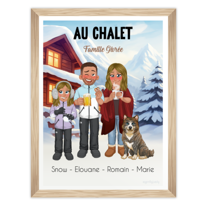  Personalised mountain chalet poster