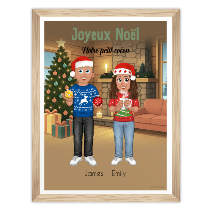 Poster di Coppia Personalizzato di Natale