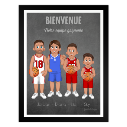 Poster di famiglia  | appassionato di basket