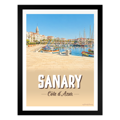 SANARY | Affiche de ville personnalisée