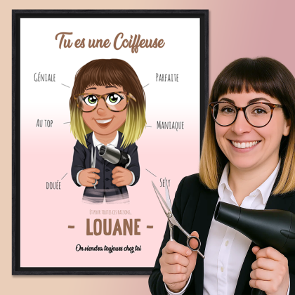 Affiche métier | coiffeuse