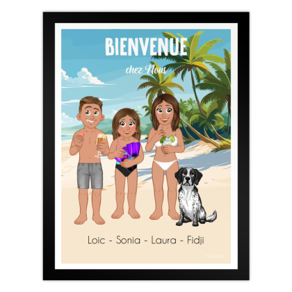 Affiche personnalisée famille – BIENVENUE chez nous