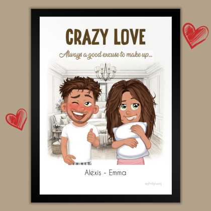 Couple on Ski Poster