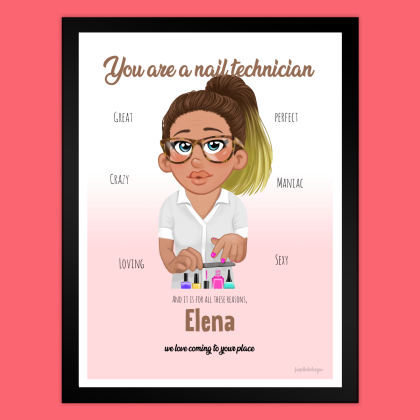 Customised poster | nail technician