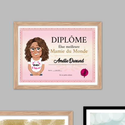 Diplôme Meilleure Mamie du monde