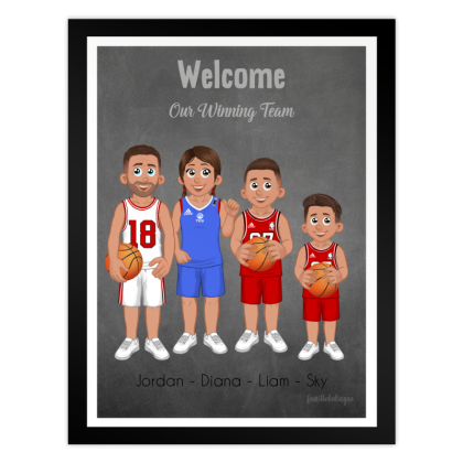 Family poster | basketball fan