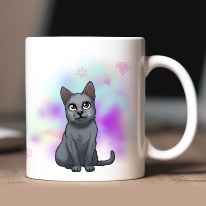Mug chat |  Bleu Russe