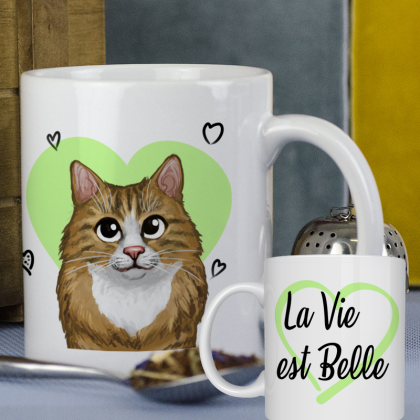 Mug Chat La vie est belle - 1 Avatar