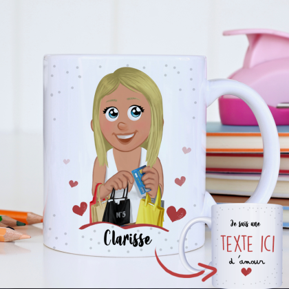 Tasse à café personnalisée Hijine-Girl, tasse à thé personnalisée