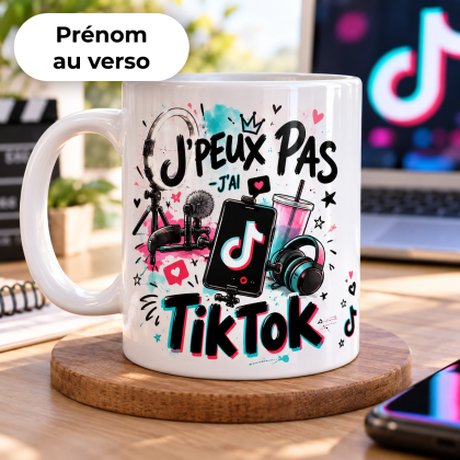 Mug personnalisé TikTok – Les J’peux pas