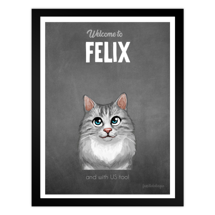 Personalised cat poster