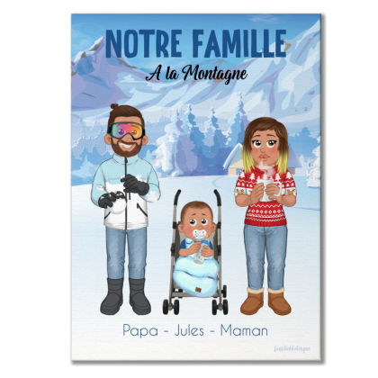 Personalised mountain chalet poster
