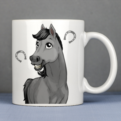 Personalisierte Pferdetasse  graues Pferd - 1 Avatar