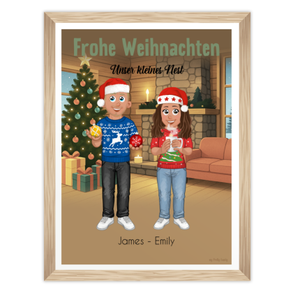 Personalisierte Weihnachts-Poster für Paare