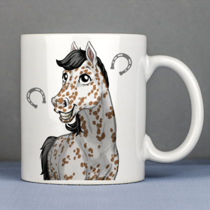 Personalized chestnut Horse Mug white horse - 1 Avatar