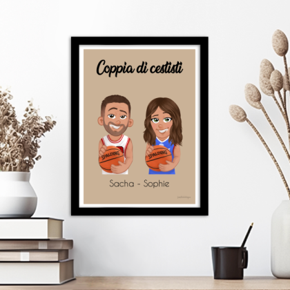 Poster | Coppia tifosa di basket