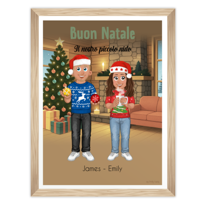 Poster di Coppia Personalizzato di Natale