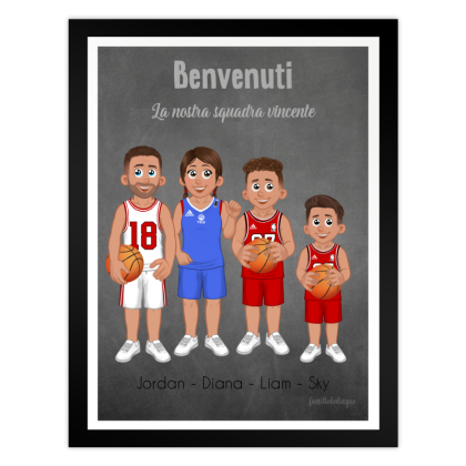 Poster di famiglia  | appassionato di basket