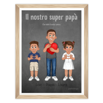 Poster di famiglia | Regalo di Natale per il Papà