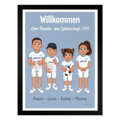 Poster Familienporträt | OM-Fußballfans