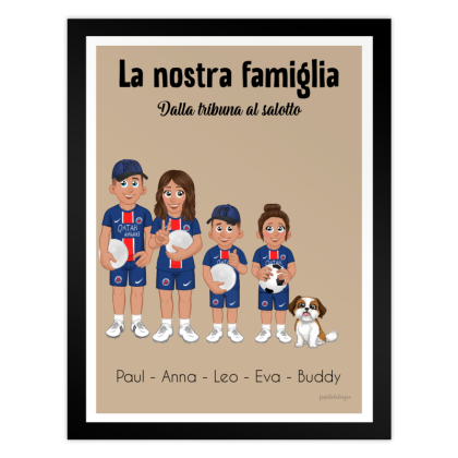 Poster Familienporträt | PSG-Fußballfans