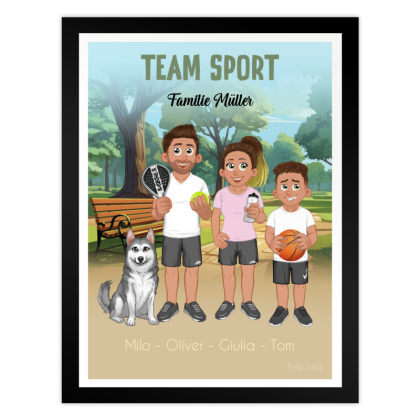 Poster Familienporträt SPORT