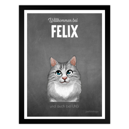 Poster Katze personalisiert