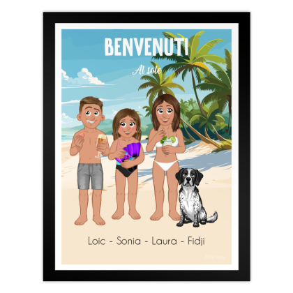 Poster personalizzato famiglia – Benvenuti a casa nostra