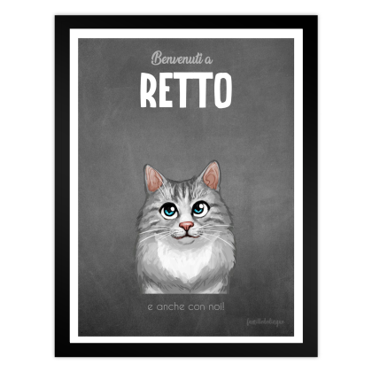  Poster personalizzato per gatto