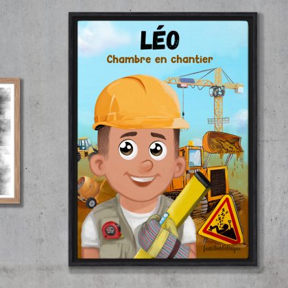 Toile personnalisée XXL Enfant Chantier