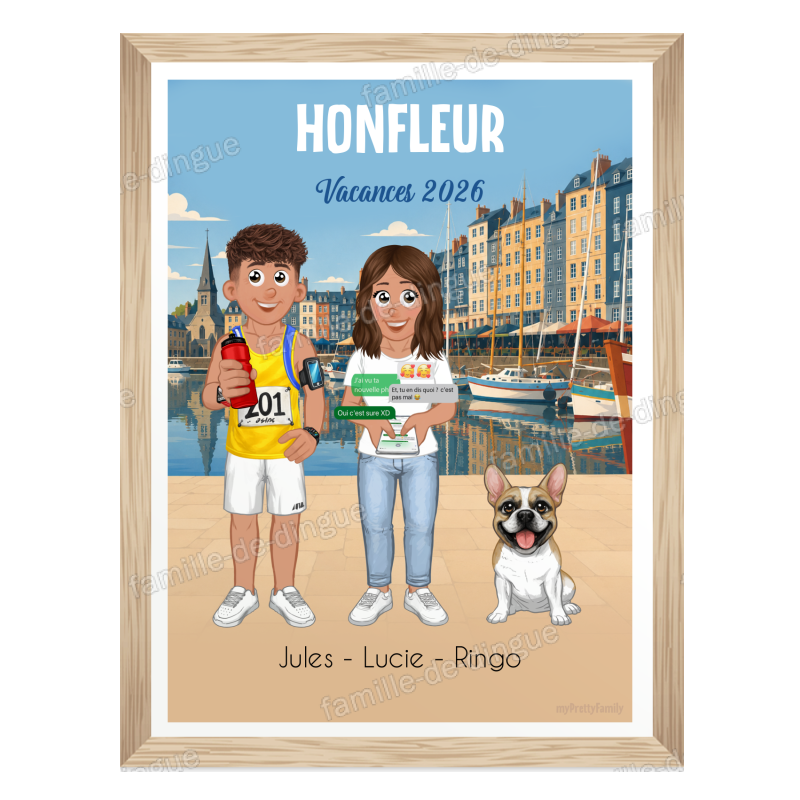 Portrait de famille personnalisé pour déco de maison Design