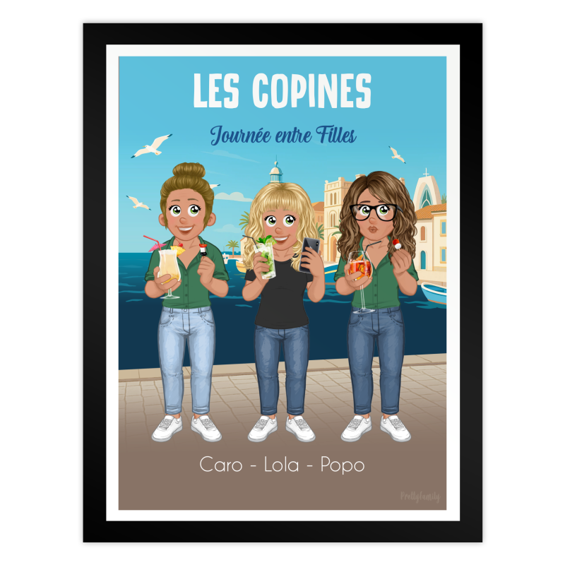 Affiche personnalisée Nos Vacances – Entre filles