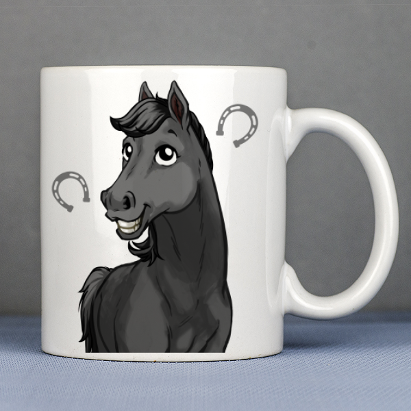 mug personnalisé cheval