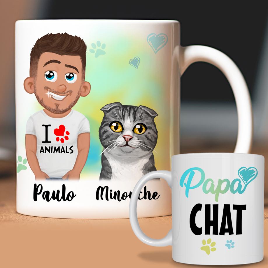 Mug chat personnalisé