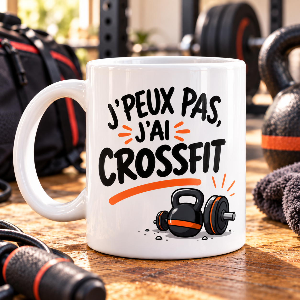 J’peux pas, j’ai crossfit : le mug à personnaliser