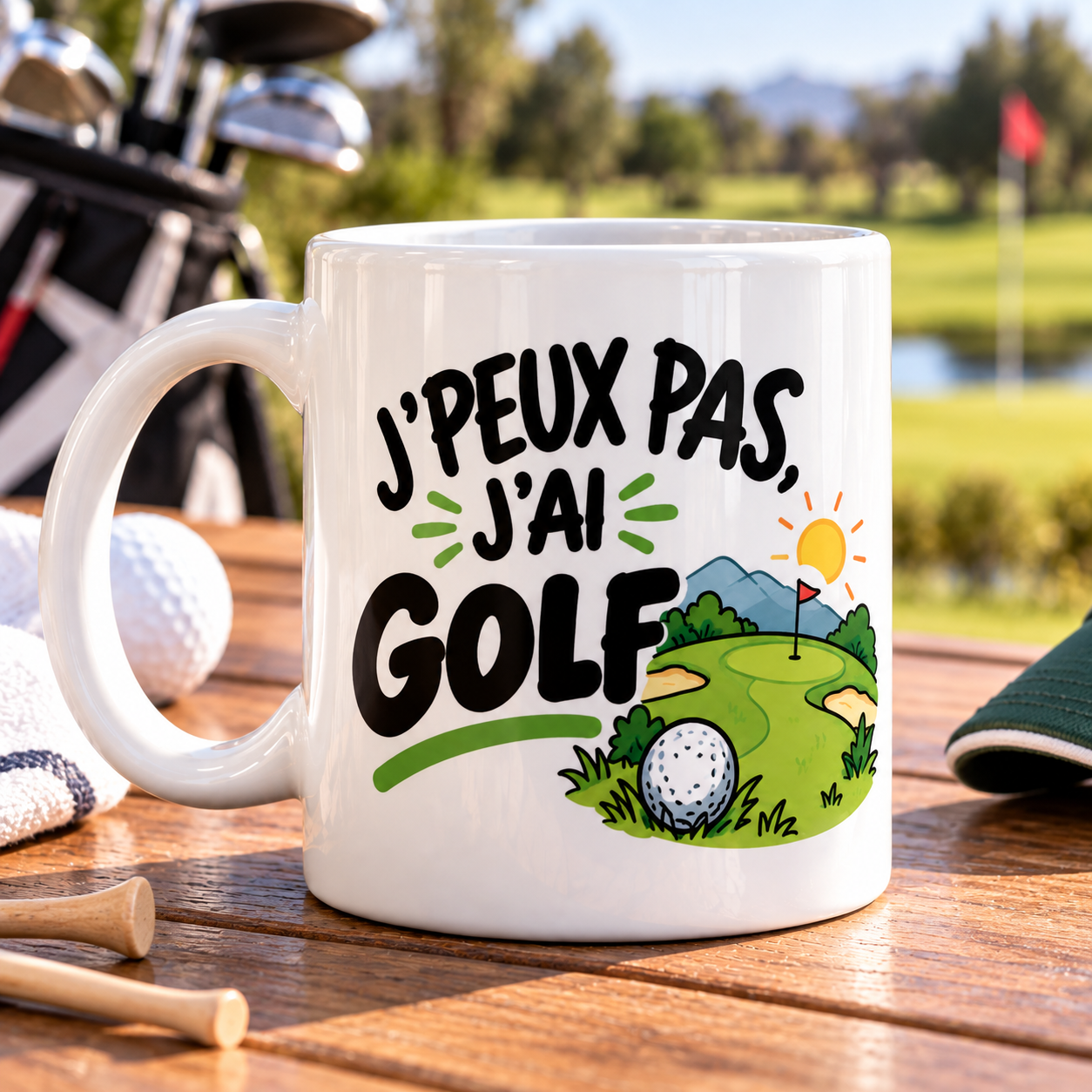 J’peux pas, j’ai golf : le mug à personnaliser