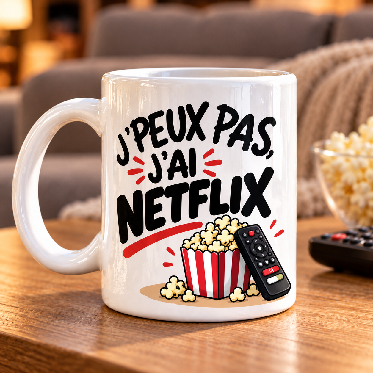 J’peux pas, j’ai Netflix : le mug à personnaliser
