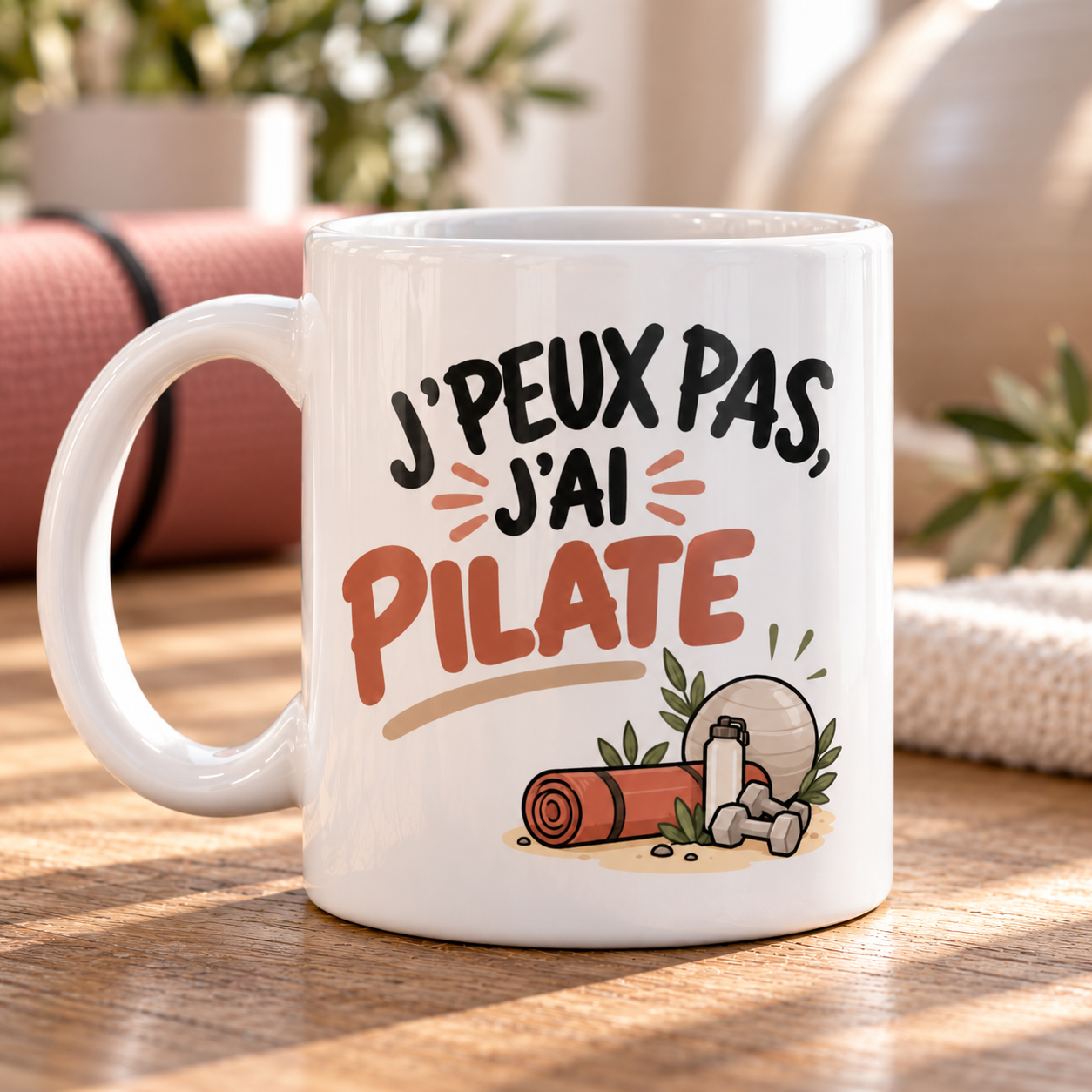 J’peux pas, j’ai pilate : le mug à personnaliser