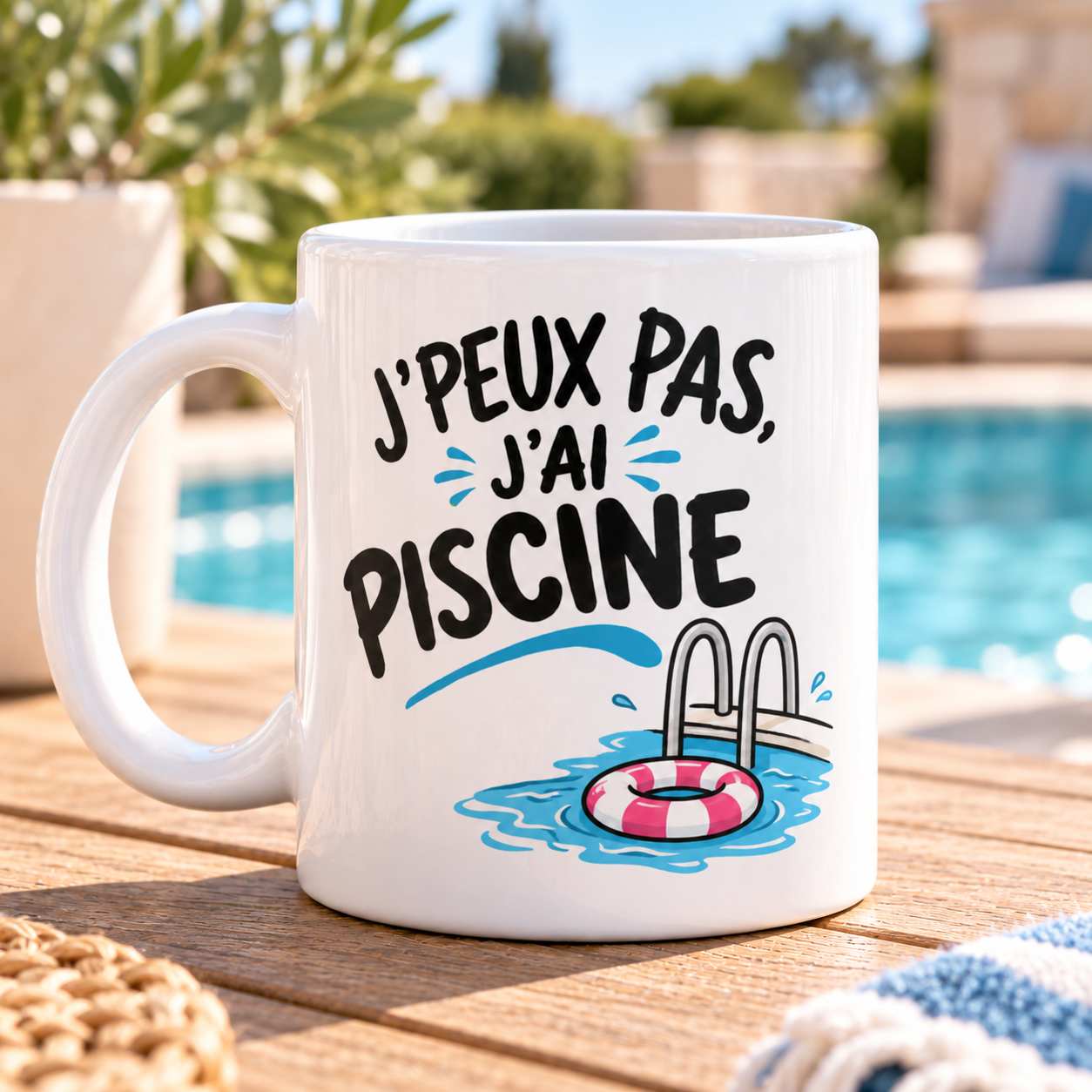 J’peux pas, j’ai piscine : le mug à personnaliser