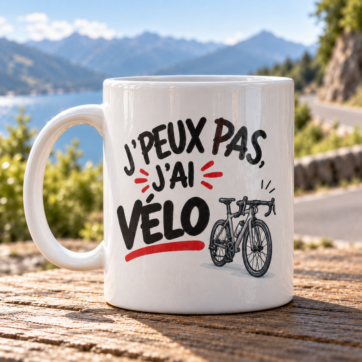 J’peux pas, j’ai vélo : le mug à personnaliser