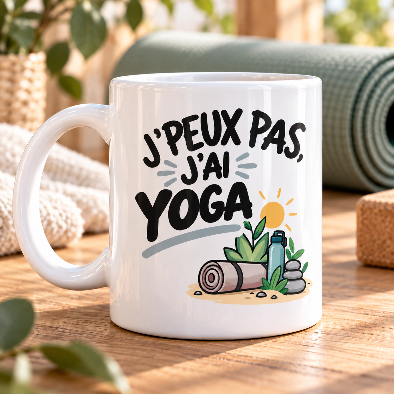 J’peux pas, j’ai yoga : le mug à personnaliser